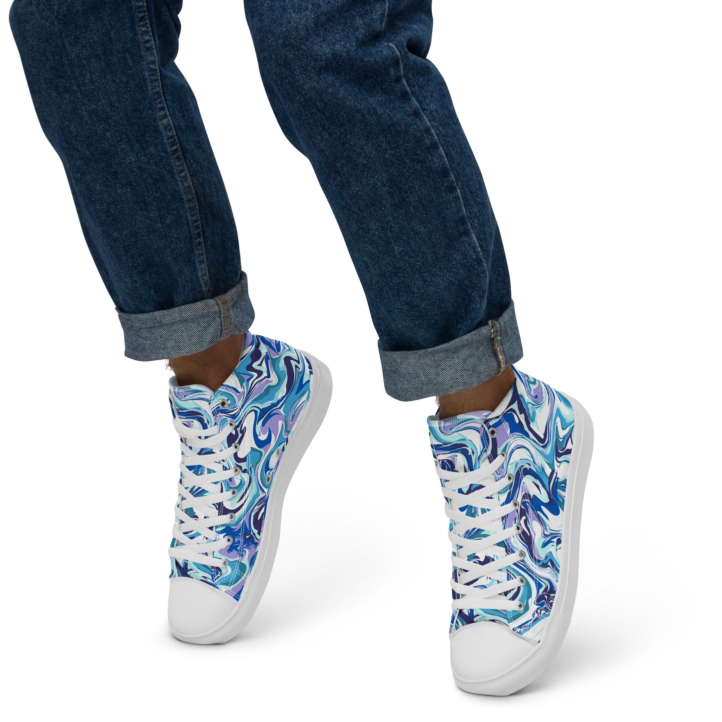 PUNK TRIBU Men’s high top canvas shoes - PUNK TRIBU ARTISTIC BY EMLNO