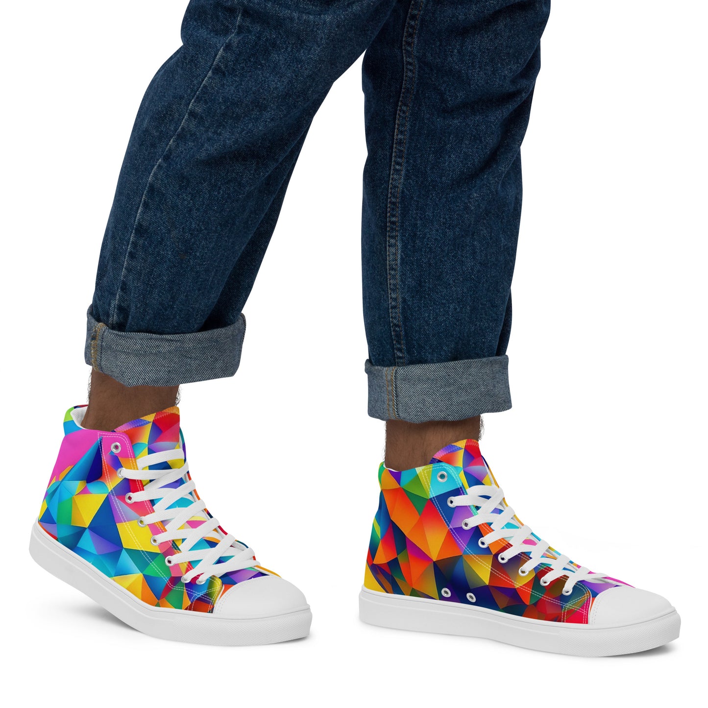 PUNK TRIBU Men’s high top canvas shoes - PUNK TRIBU ARTISTIC BY EMLNO