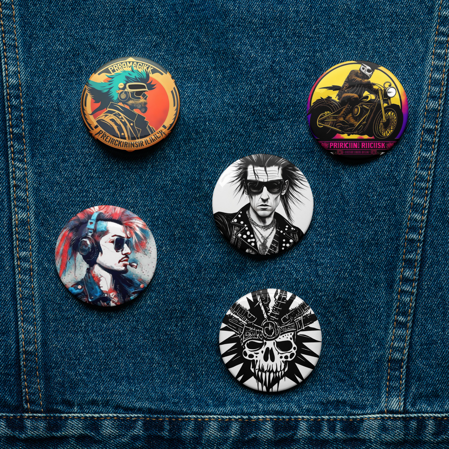PUNK TRIBU Conjunt de botons de pin