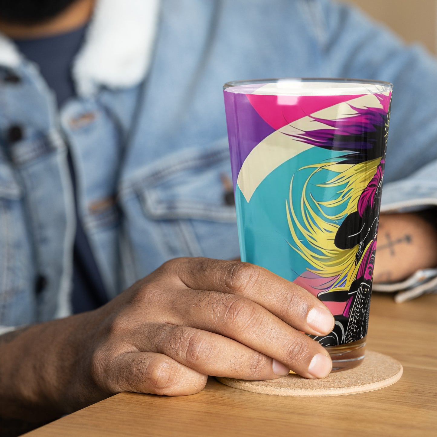 Shaker pint glass - PUNK TRIBU ARTISTIC BY EMLNO