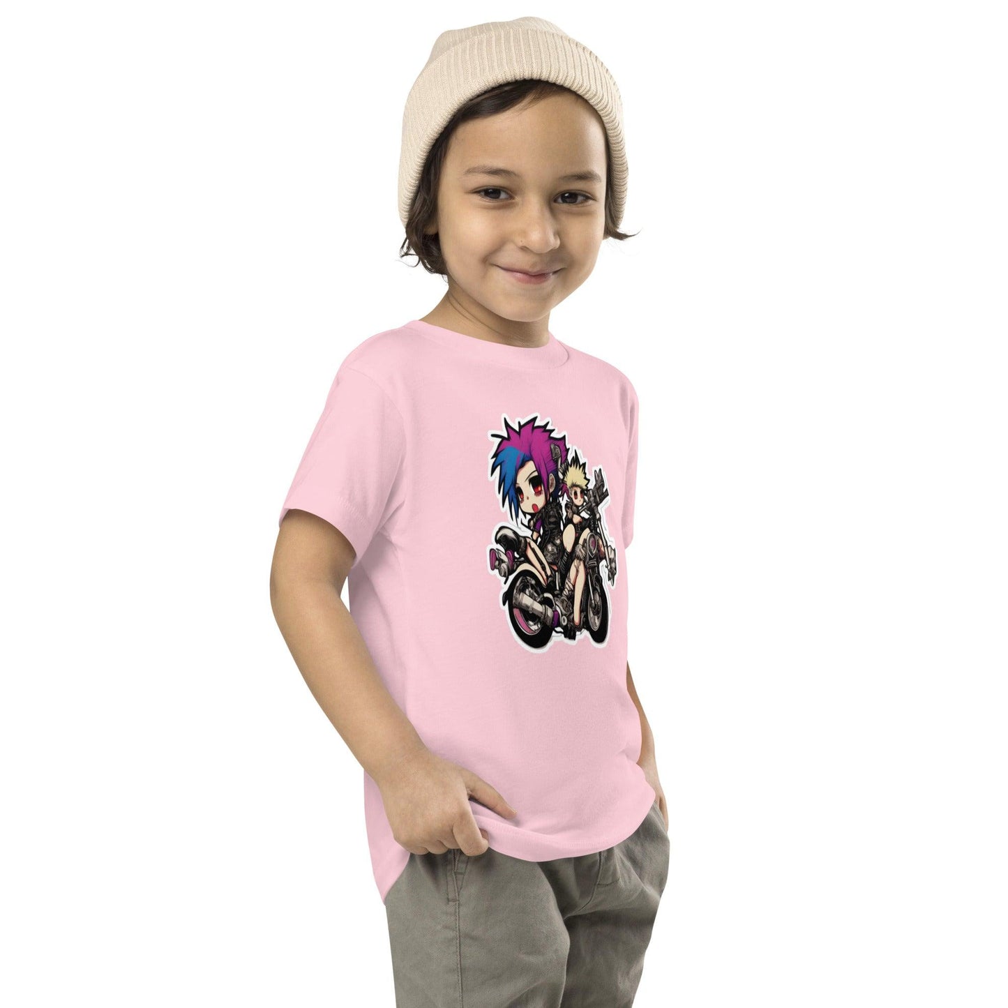 MINI PUNK TRIBU BIKE Toddler Short Sleeve Tee 3 - PUNK TRIBU ARTISTIC BY EMLNO