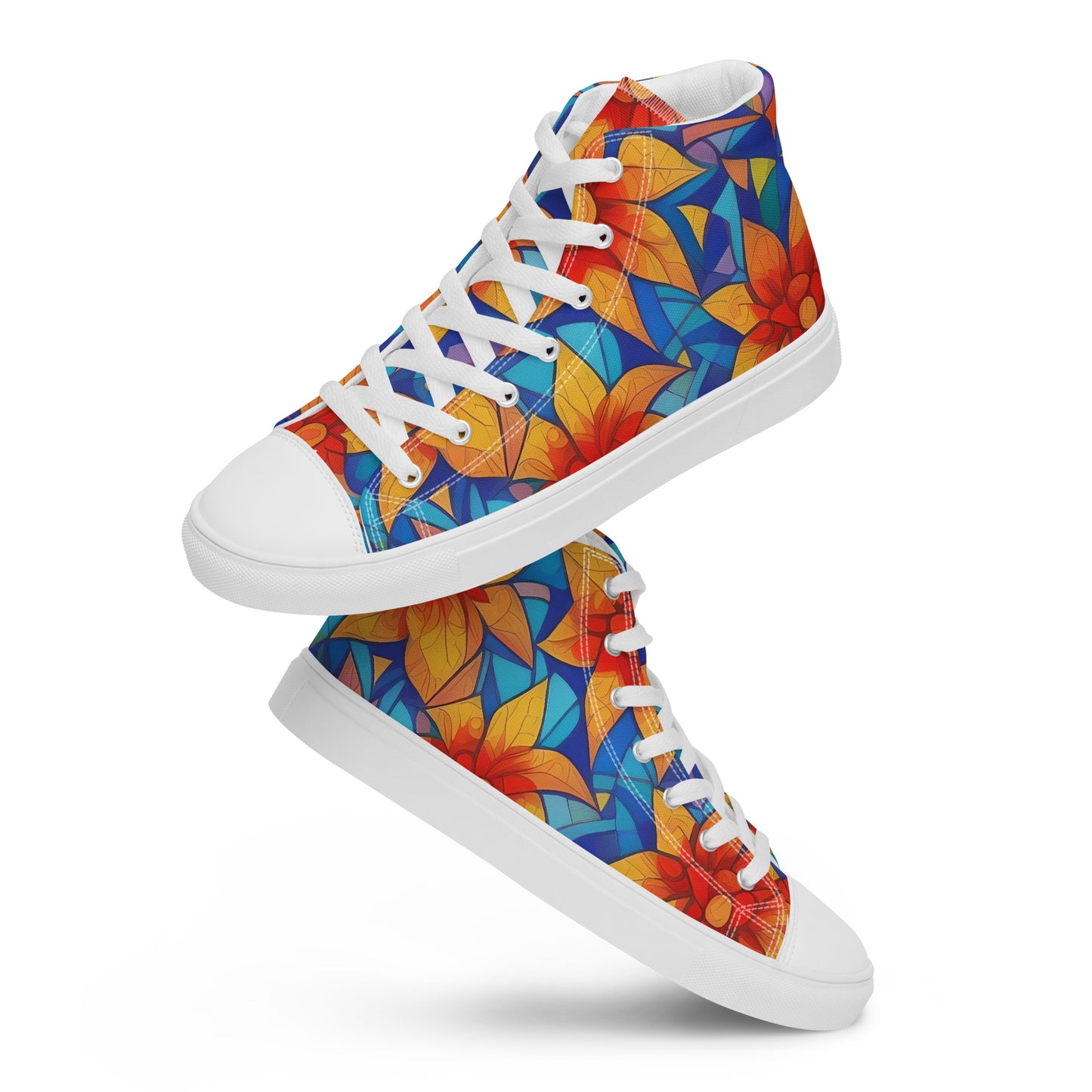 PUNK TRIBU Women’s high top canvas shoes - PUNK TRIBU ARTISTIC BY EMLNO