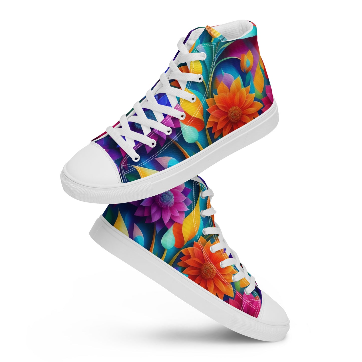 PUNK TRIBU Women’s high top canvas shoes - PUNK TRIBU ARTISTIC BY EMLNO