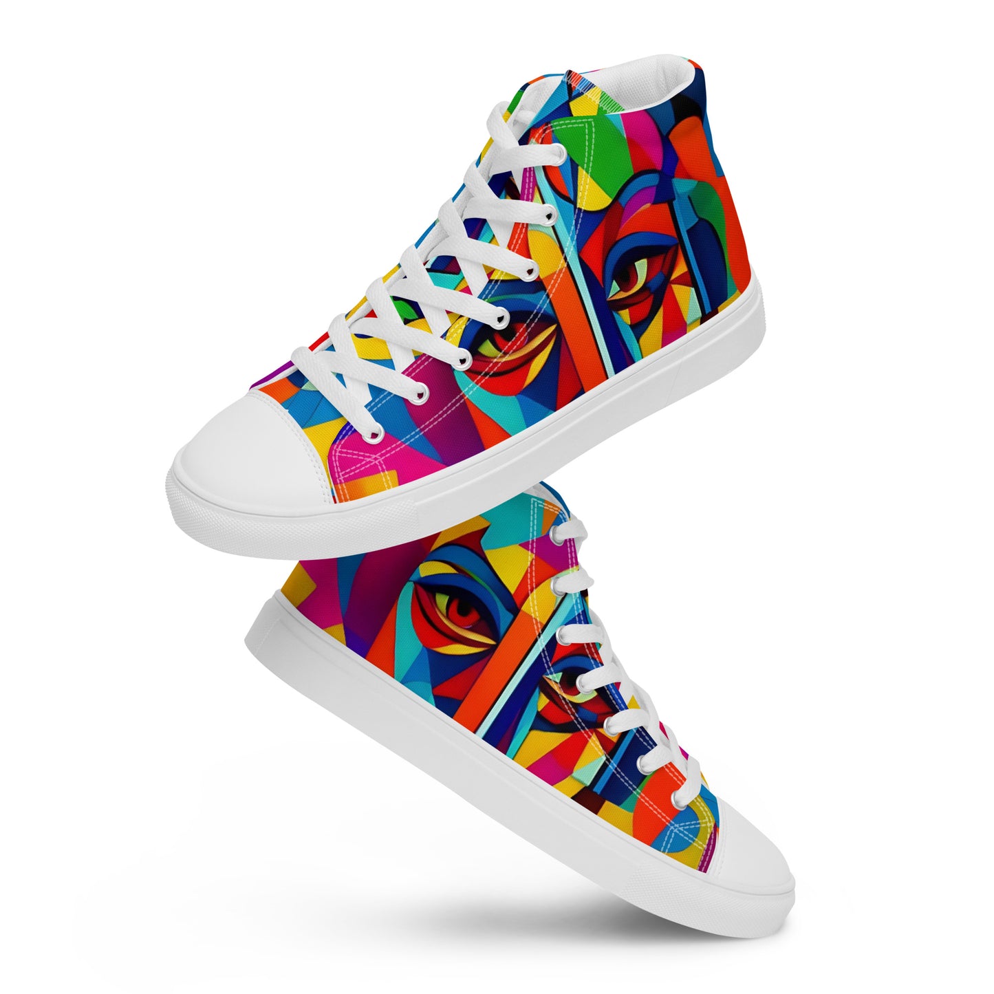 PUNK TRIBU Women’s high top canvas shoes - PUNK TRIBU ARTISTIC BY EMLNO