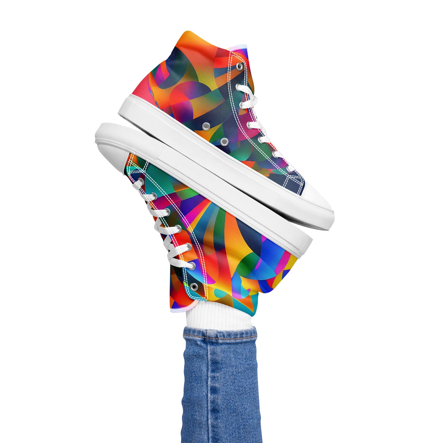 PUNK TRIBU Women’s high top canvas shoes - PUNK TRIBU ARTISTIC BY EMLNO