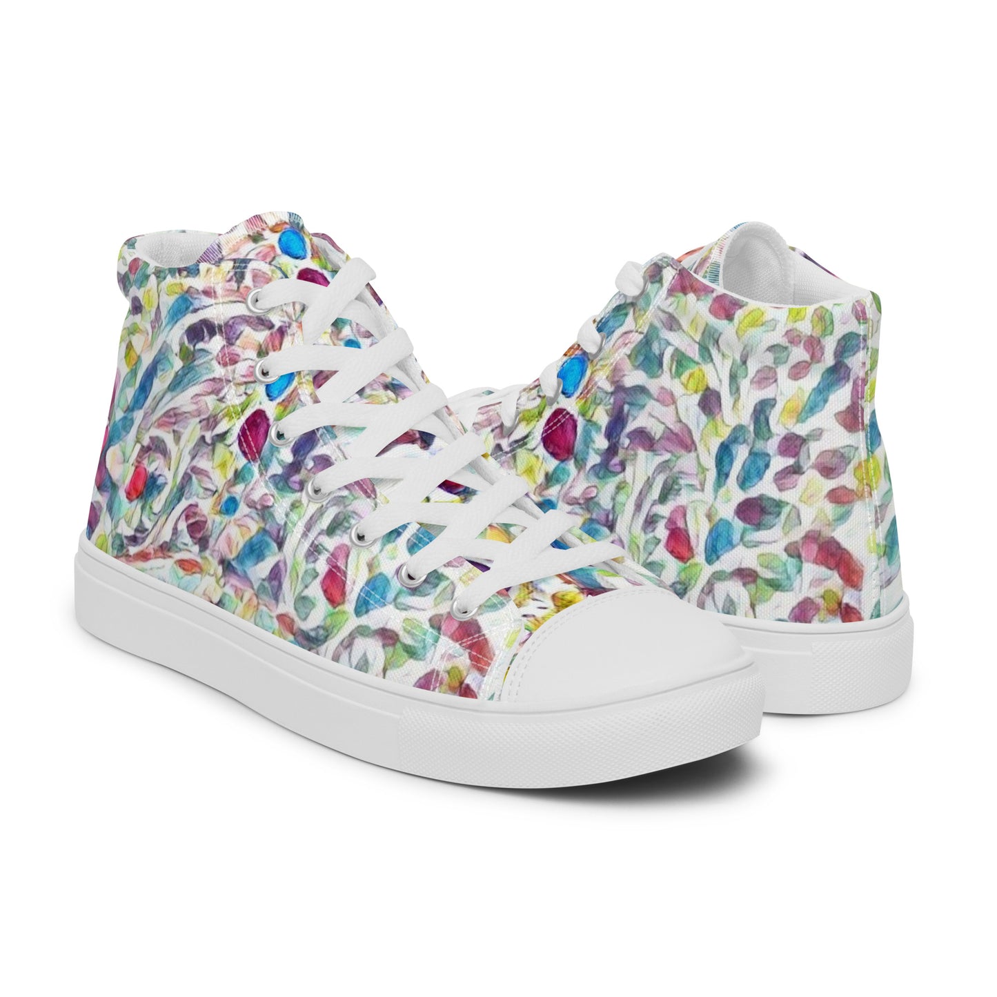 PUNK TRIBU Women’s high top canvas shoes - PUNK TRIBU ARTISTIC BY EMLNO