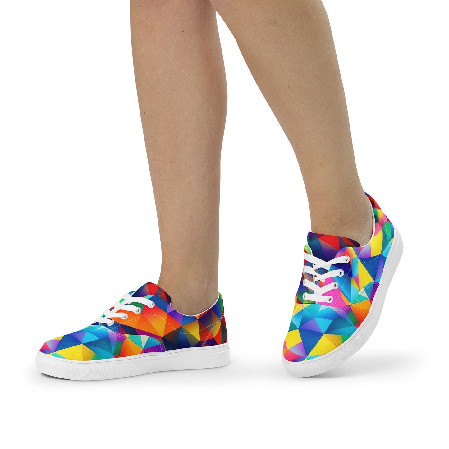 PUNK TRIBU Women’s lace-up canvas shoes - PUNK TRIBU ARTISTIC BY EMLNO