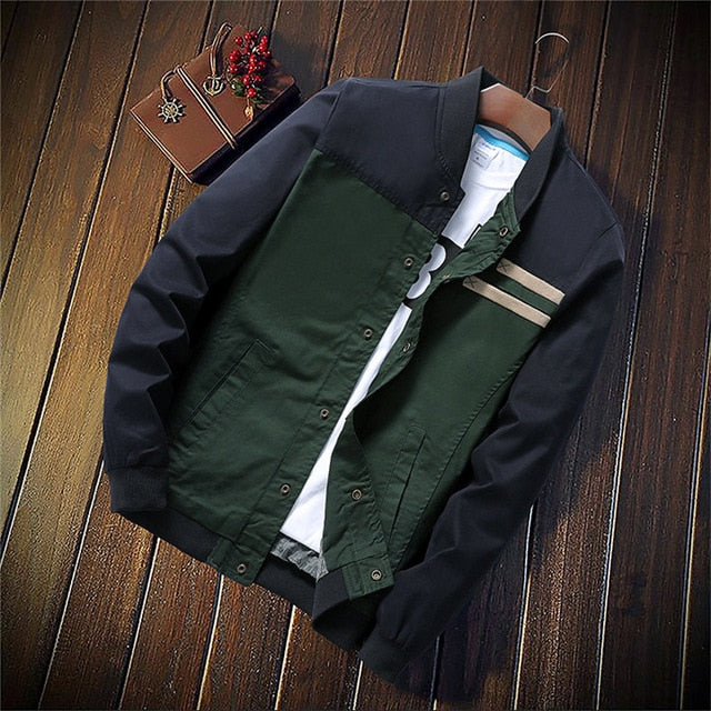 Chaquetas de hombre Otoño Militar Abrigos de hombre Moda Chaquetas casuales delgadas Ropa de abrigo masculina Uniforme de béisbol