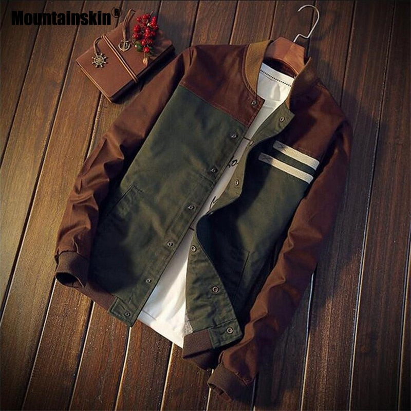 Chaquetas de hombre Otoño Militar Abrigos de hombre Moda Chaquetas casuales delgadas Ropa de abrigo masculina Uniforme de béisbol