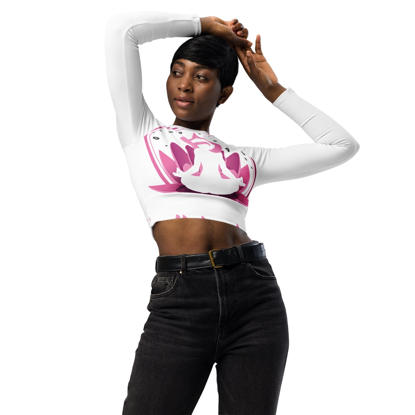 Crop top de màniga llarga reciclada