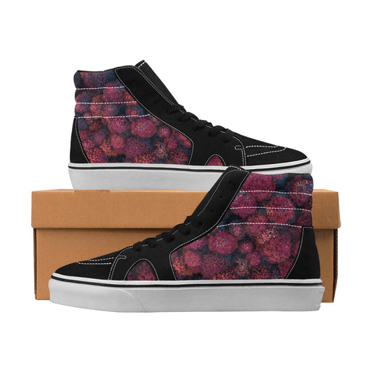 PUNK TRIBU Women's High Top Canvas Shoes (Model E001-1)